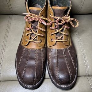 Johnston & Murphy Winstead Duck Boots Mens Size 10M Brown Leather 59-60234